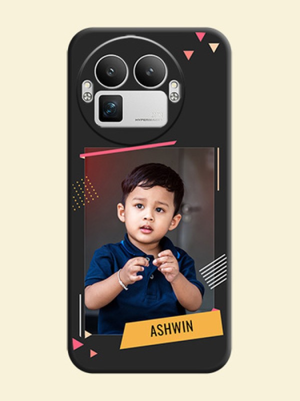 Photo Frame with Triangle Small Dots on Photo On Space Black Custom Soft Matte Mobile Back Cover - Realme GT 8 Pro