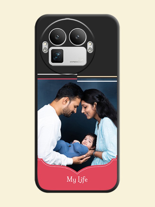 Classic Plain Design with Name On Space Black Custom Soft Matte Mobile Back Cover - Realme GT 8 Pro