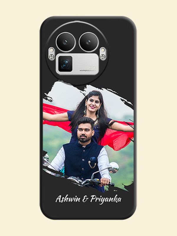 Grunge Brush Strokes on Photo On Space Black Custom Soft Matte Mobile Back Cover - Realme GT 8 Pro