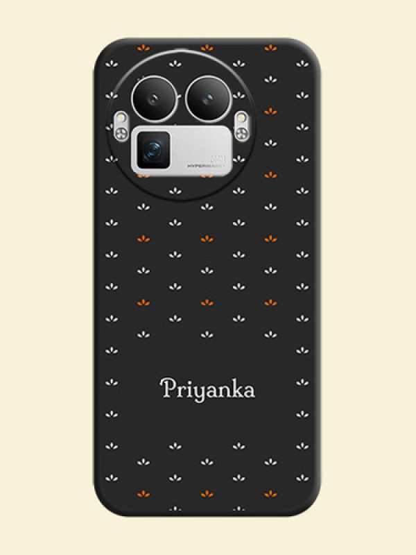 Simple Pattern With Custom Text On Space Black Custom Soft Matte Mobile Back Cover - Realme GT 8 Pro