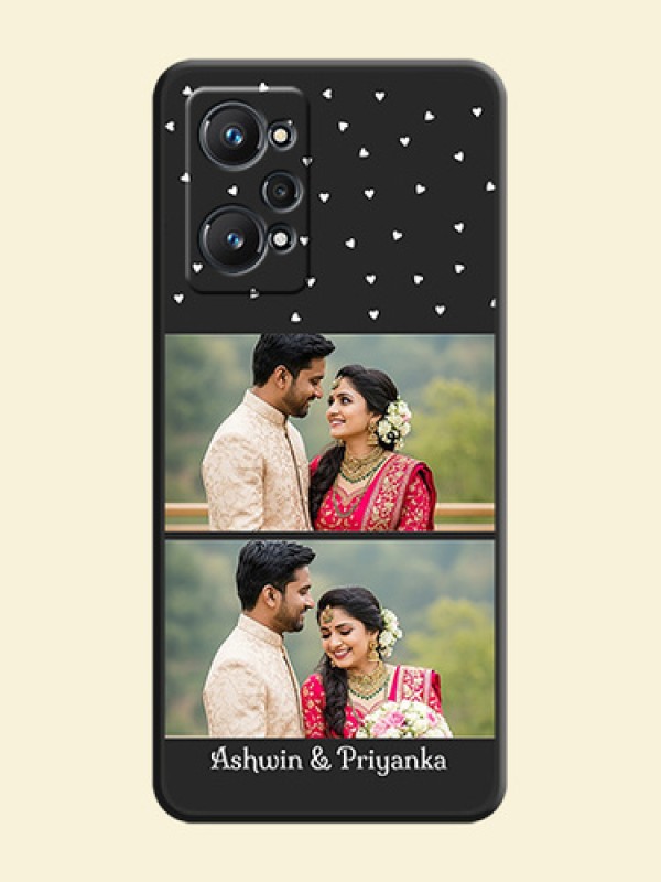 Miniature Love Symbols with Name on Space Black Custom Soft Matte Back Cover - Realme GT Neo 2 5G