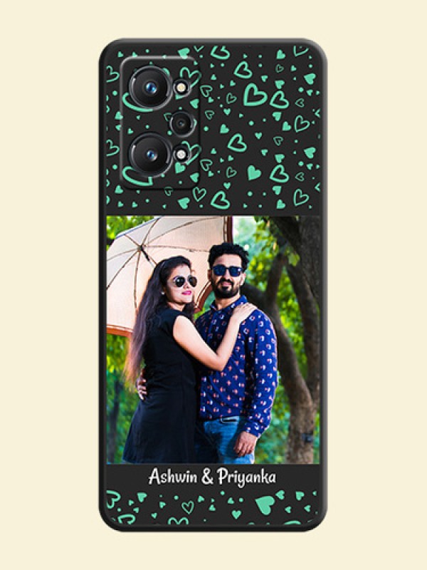 Sea Green Indefinite Love Pattern on Photo on Space Black Soft Matte Mobile Cover - Realme GT Neo 2 5G