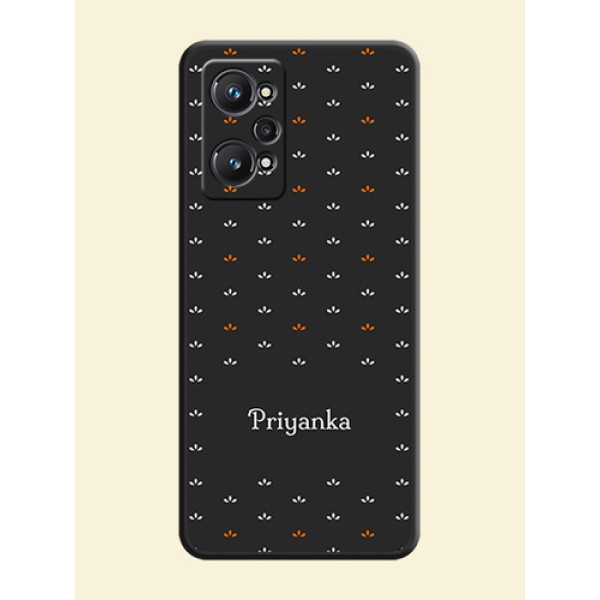 Simple Pattern With Custom Text On Space Black Personalized Soft Matte Phone Covers -Realme Gt Neo 2 5G Simple Pattern With Custom Text On Space Black Personalized Soft Matte Phone Covers -Realme Gt Neo 2 5G