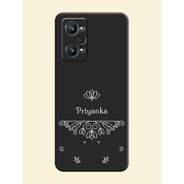 Lotus Garden Custom Text On Space Black Personalized Soft Matte Phone Covers -Realme Gt Neo 2 5G Lotus Garden Custom Text On Space Black Personalized Soft Matte Phone Covers -Realme Gt Neo 2 5G