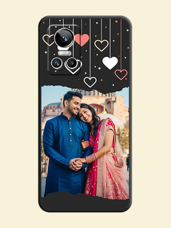 Love Hangings with Splash Wave Picture on Space Black Custom Soft Matte Phone Back Cover - Realme GT Neo 3 150W