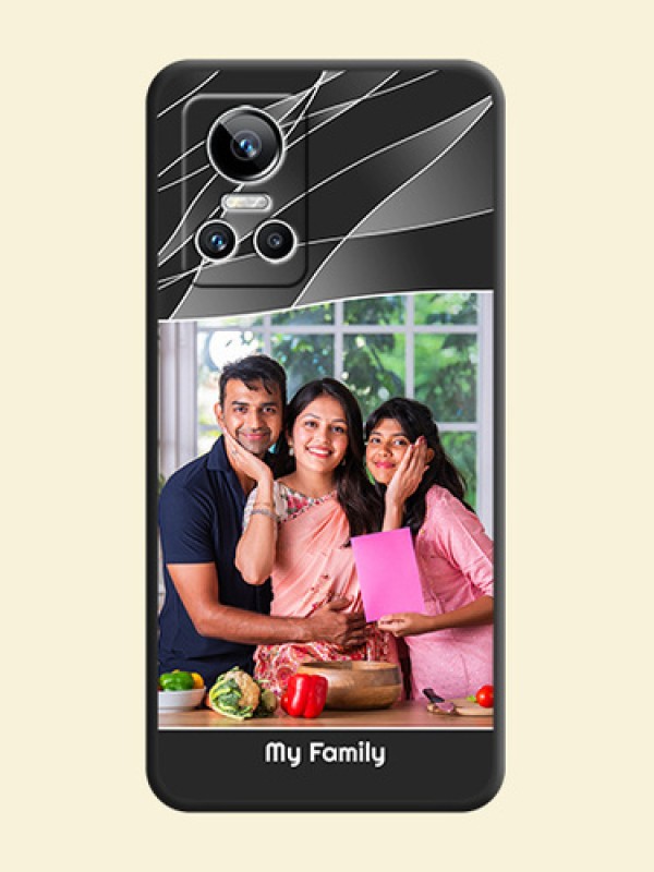 Mixed Wave Lines on Photo on Space Black Soft Matte Mobile Cover - Realme GT Neo 3 150W