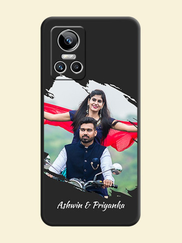 Grunge Brush Strokes on Photo on Space Black Soft Matte Back Cover - Realme GT Neo 3 150W