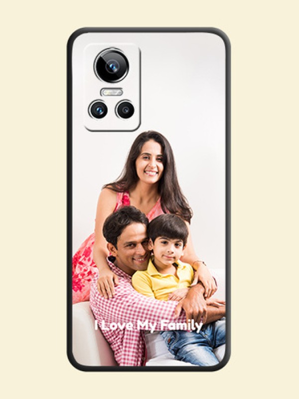 Full Single Pic Upload With Text On Space Black Personalized Soft Matte Phone Covers -Realme Gt Neo 3 150W