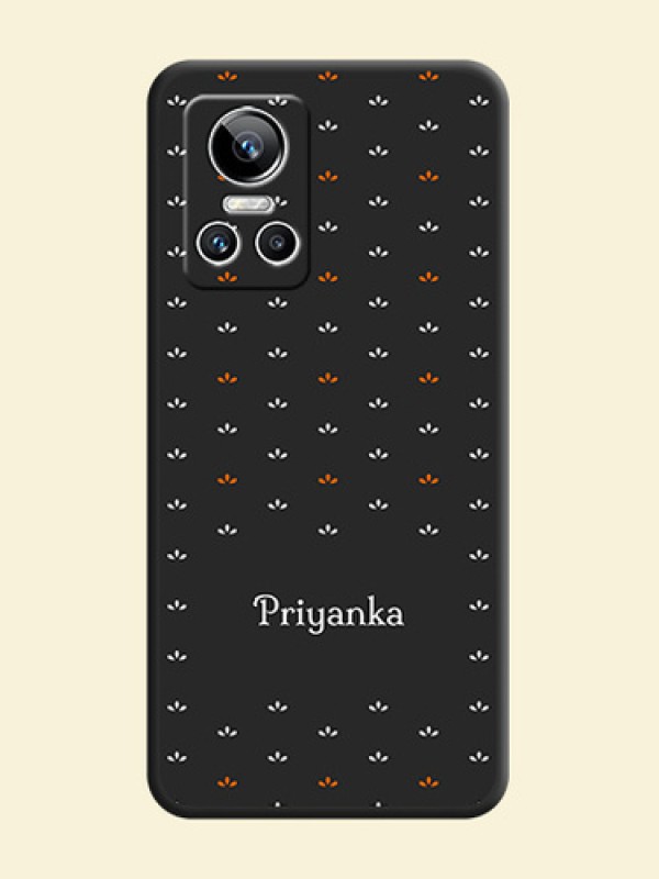 Simple Pattern With Custom Text On Space Black Personalized Soft Matte Phone Covers -Realme Gt Neo 3 150W