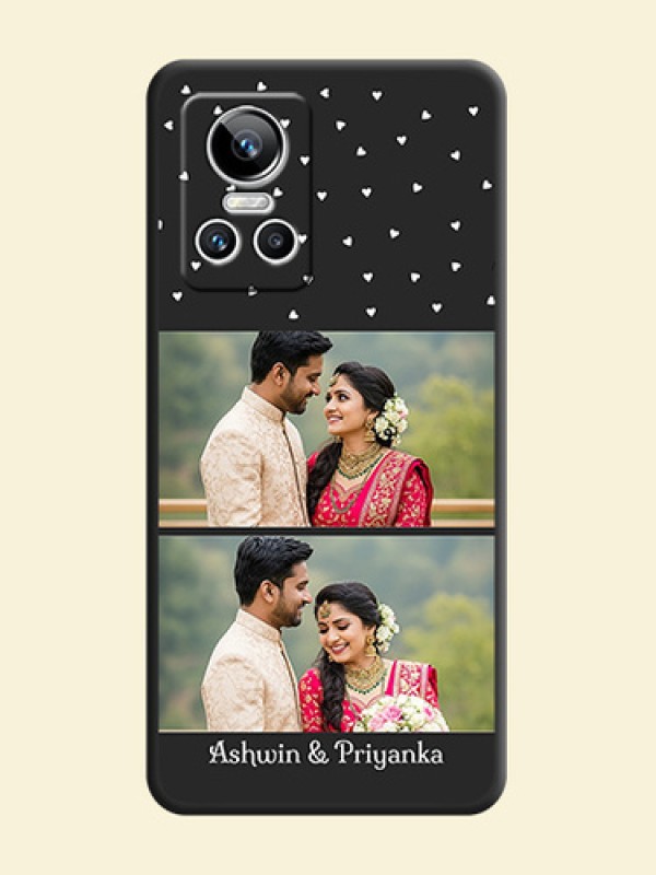 Miniature Love Symbols with Name on Space Black Custom Soft Matte Back Cover - Realme GT Neo 3
