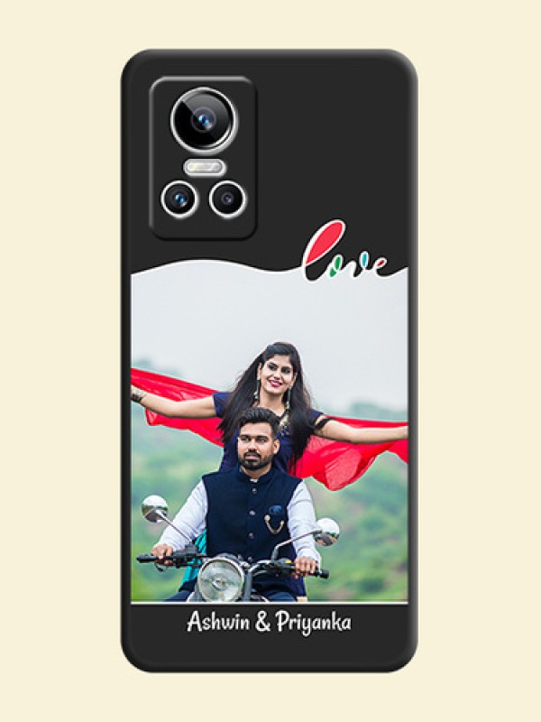 Fall in Love Pattern with Picture on Photo on Space Black Soft Matte Mobile Case - Realme GT Neo 3