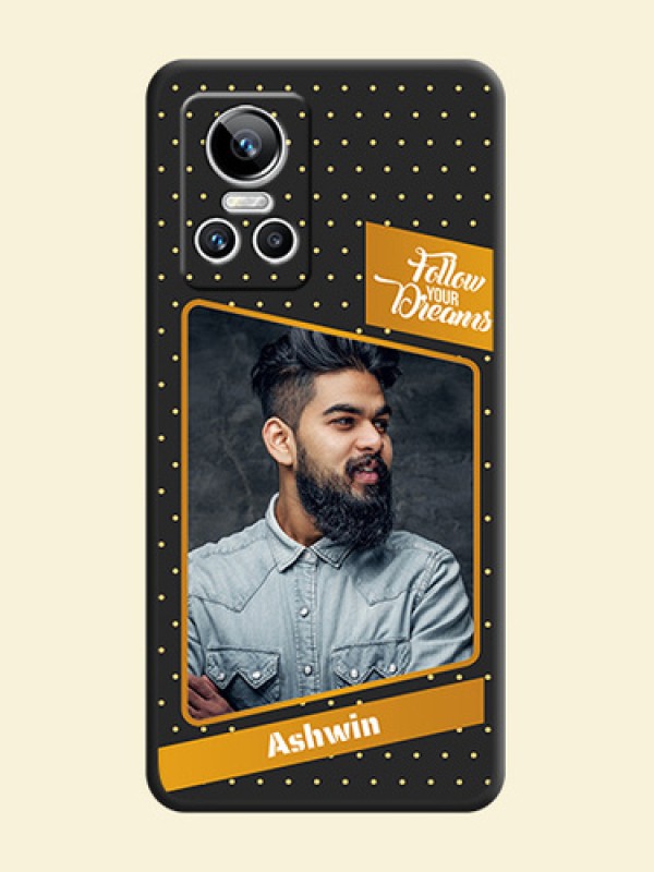 Follow Your Dreams with White Dots on Space Black Custom Soft Matte Phone Cases - Realme GT Neo 3
