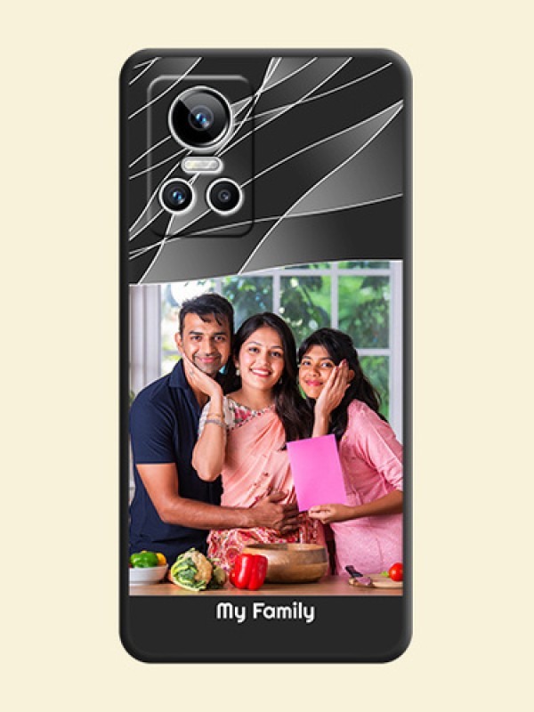 Mixed Wave Lines on Photo on Space Black Soft Matte Mobile Cover - Realme GT Neo 3