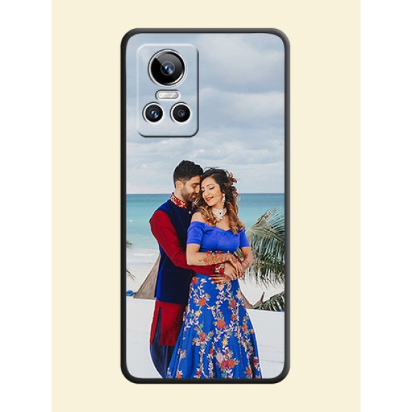 Full Single Pic Upload On Space Black Personalized Soft Matte Phone Covers -Realme Gt Neo 3