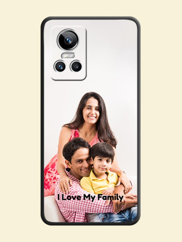 Full Single Pic Upload With Text On Space Black Personalized Soft Matte Phone Covers -Realme Gt Neo 3