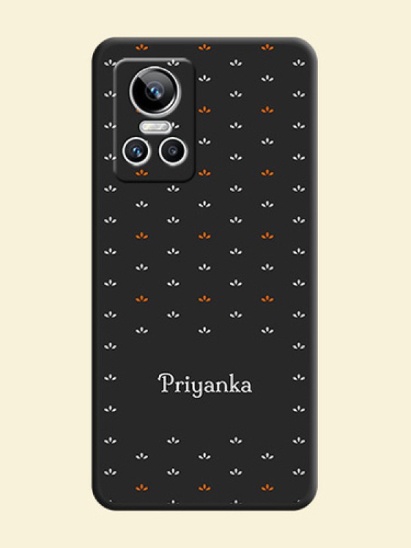 Simple Pattern With Custom Text On Space Black Personalized Soft Matte Phone Covers -Realme Gt Neo 3