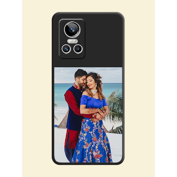 Image Upload With Space Black Color On Custom Soft Matte Mobile Back Cover - Realme Gt Neo 3