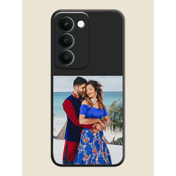 Image Upload With Space Black Color On Custom Soft Matte Mobile Back Cover - Realme Narzo 100 Lite 5G