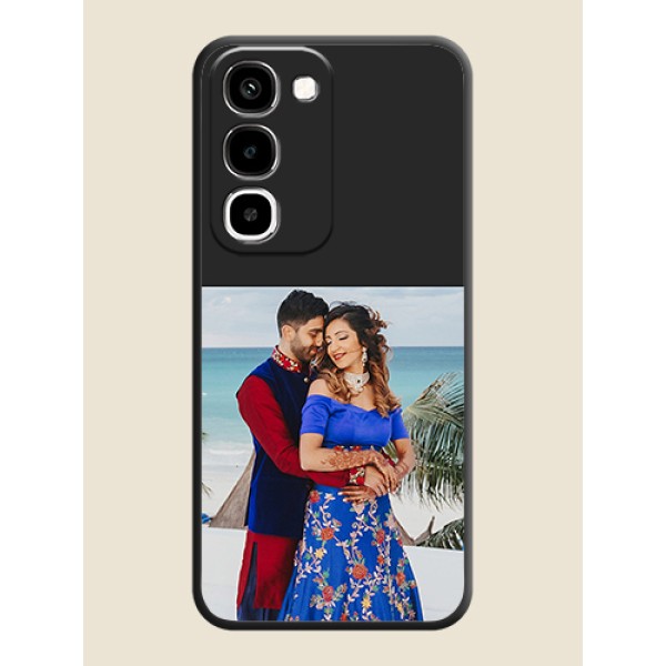 Image Upload With Space Black Color On Custom Soft Matte Mobile Back Cover - Realme Narzo 100x 5G