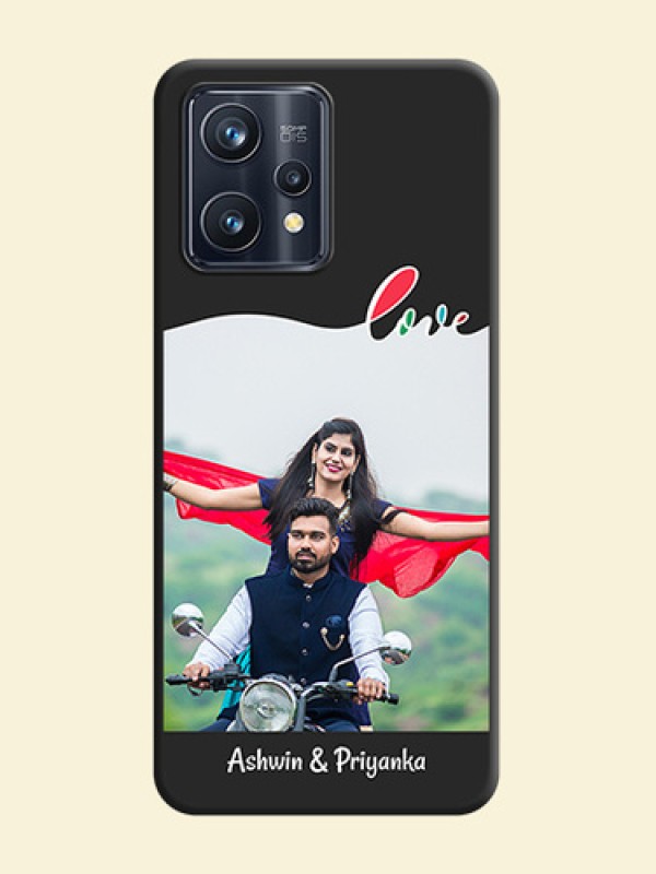 Fall in Love Pattern with Picture on Photo on Space Black Soft Matte Mobile Case - Realme Narzo 50 Pro 5G