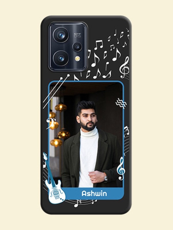 Musical Theme Design with Text on Photo on Space Black Soft Matte Mobile Case - Realme Narzo 50 Pro 5G