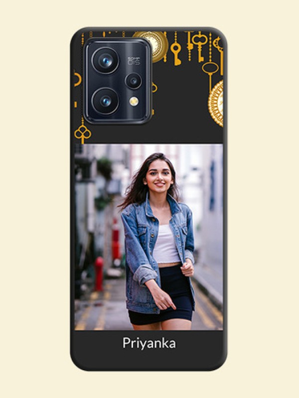 Decorative Design with Text on Space Black Custom Soft Matte Back Cover - Realme Narzo 50 Pro 5G