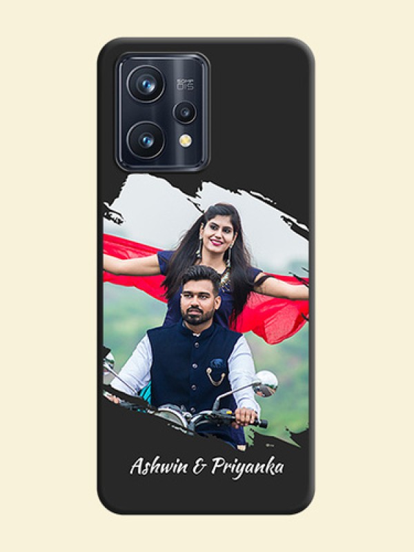 Grunge Brush Strokes on Photo on Space Black Soft Matte Back Cover - Realme Narzo 50 Pro 5G