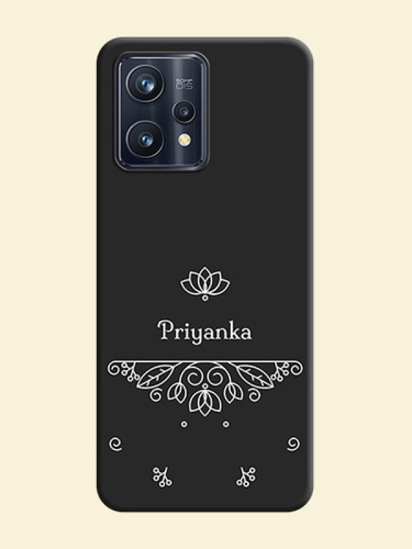 Lotus Garden Custom Text On Space Black Personalized Soft Matte Phone Covers -Realme Narzo 50 Pro 5G