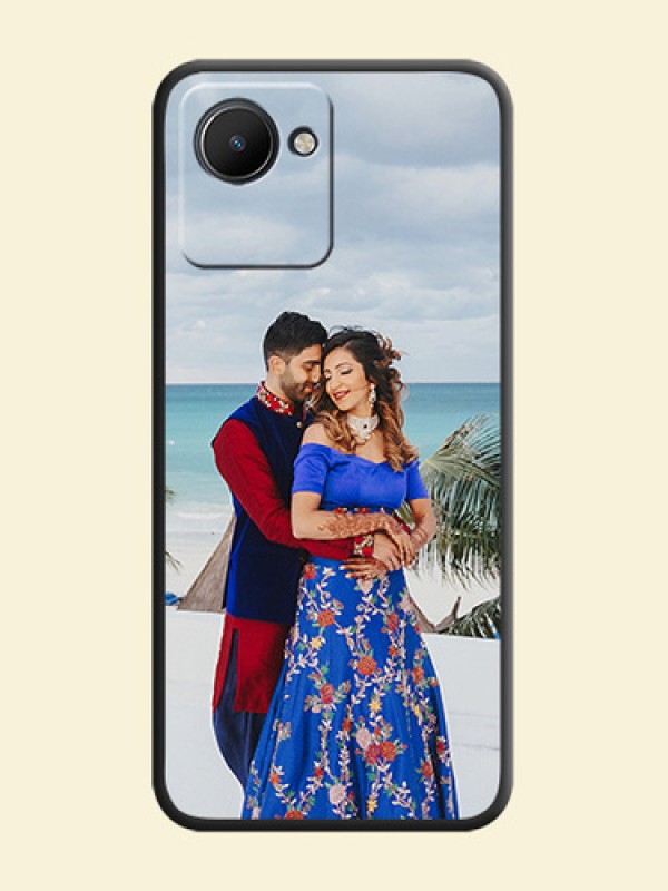 Full Single Pic Upload On Space Black Personalized Soft Matte Phone Covers -Realme Narzo 50I Prime