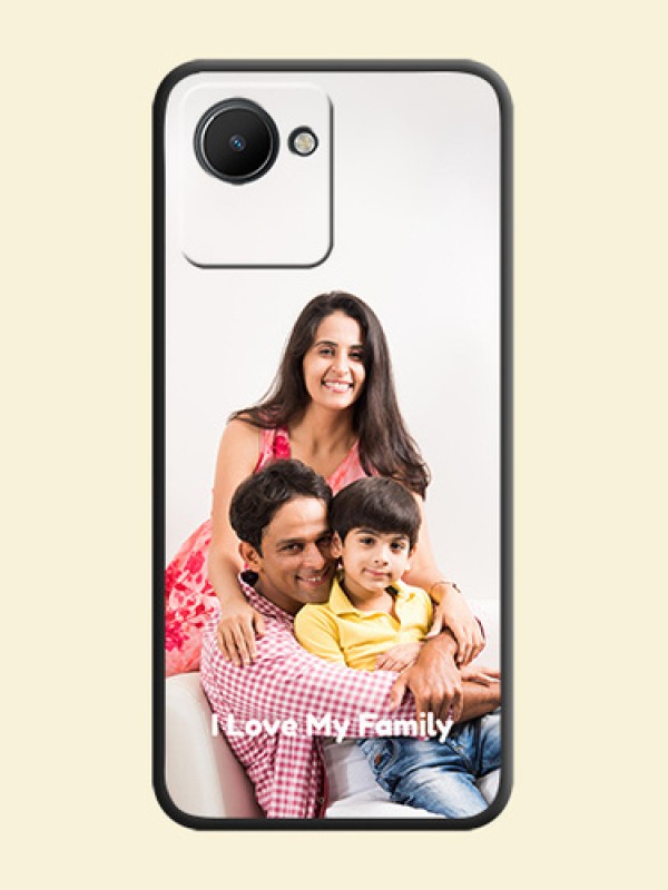 Full Single Pic Upload With Text On Space Black Personalized Soft Matte Phone Covers -Realme Narzo 50I Prime