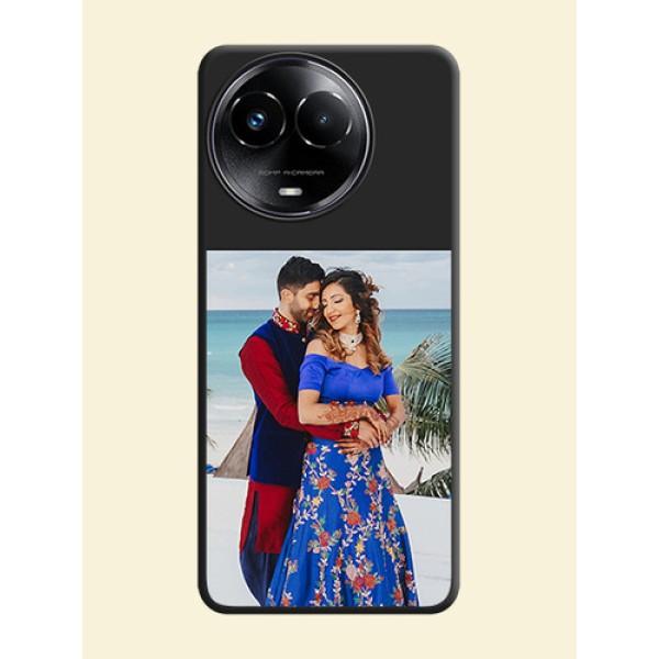Image Upload With Space Black Color On Custom Soft Matte Mobile Back Cover - Realme Narzo 60X 5G