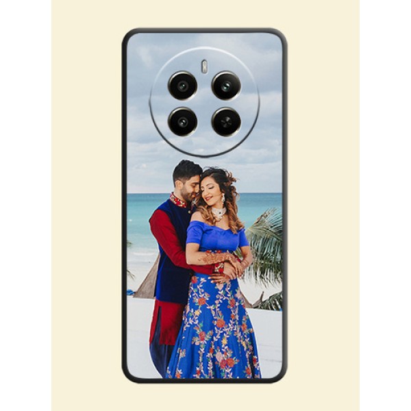 Full Single Pic Upload On Space Black Personalized Soft Matte Phone Covers - Realme Narzo 70 5G Full Single Pic Upload On Space Black Personalized Soft Matte Phone Covers - Realme Narzo 70 5G