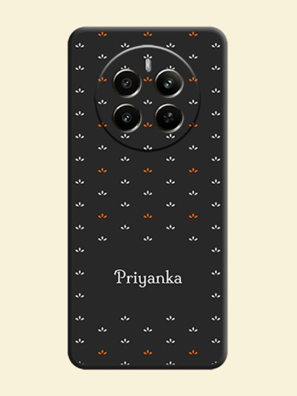 Simple Pattern With Custom Text On Space Black Personalized Soft Matte Phone Covers - Realme Narzo 70 5G