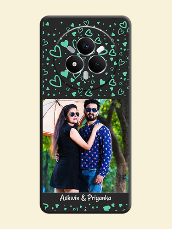 Sea Green Indefinite Love Pattern on Photo On Space Black Custom Soft Matte Mobile Back Cover - Realme Narzo 80 Pro 5G