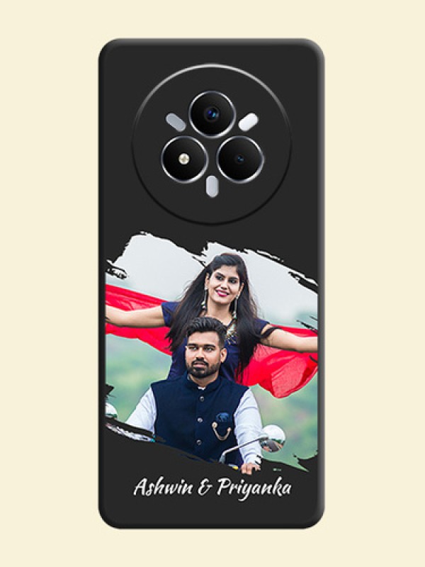 Grunge Brush Strokes on Photo On Space Black Custom Soft Matte Mobile Back Cover - Realme Narzo 80 Pro 5G