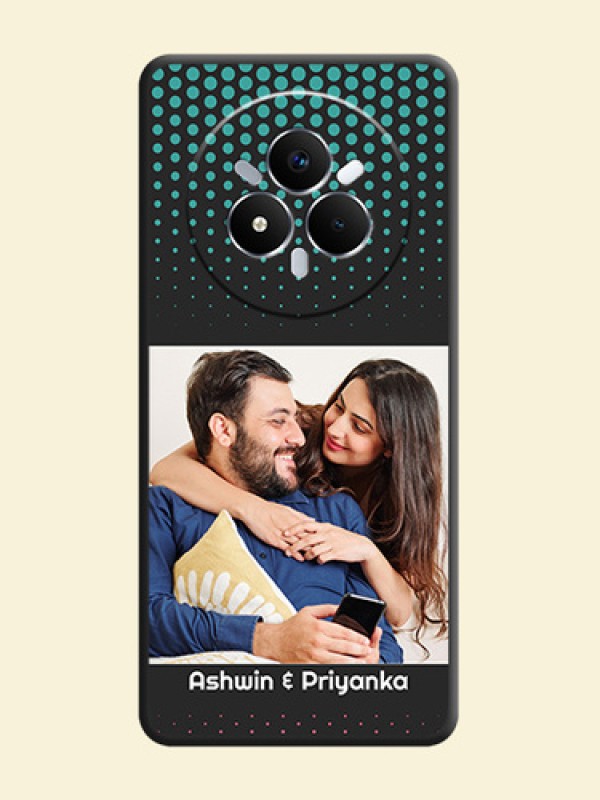 Faded Dots with Grunge Photo Frame and Text On Space Black Custom Soft Matte Mobile Back Cover - Realme Narzo 80 Pro 5G