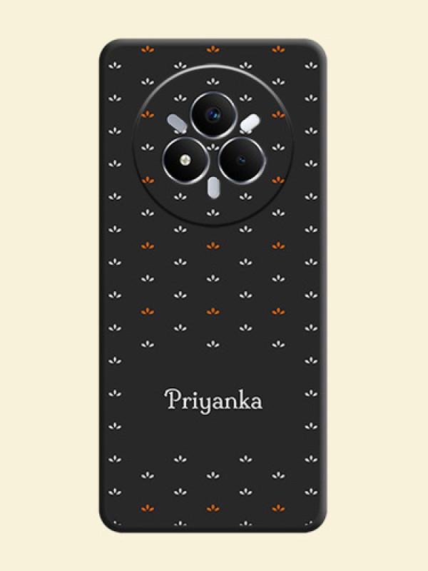 Simple Pattern With Custom Text On Space Black Custom Soft Matte Mobile Back Cover - Realme Narzo 80 Pro 5G