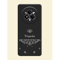 Lotus Garden Custom Text On Space Black Custom Soft Matte Mobile Back Cover - Realme Narzo 80 Pro 5G