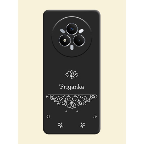 Lotus Garden Custom Text On Space Black Custom Soft Matte Mobile Back Cover - Realme Narzo 80 Pro 5G
