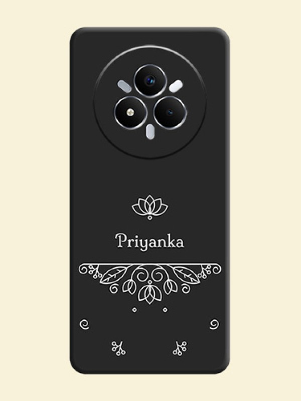 Lotus Garden Custom Text On Space Black Custom Soft Matte Mobile Back Cover - Realme Narzo 80 Pro 5G