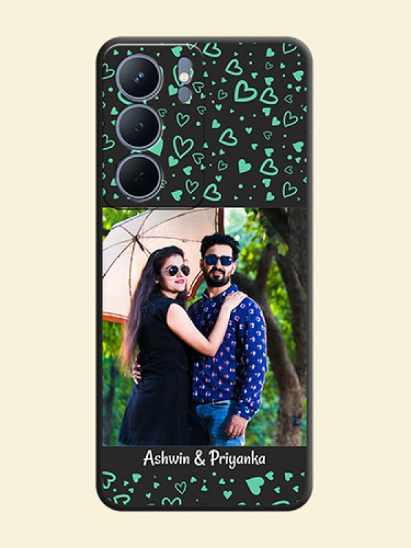 Sea Green Indefinite Love Pattern on Photo On Space Black Custom Soft Matte Mobile Back Cover - Narzo 80x 5G