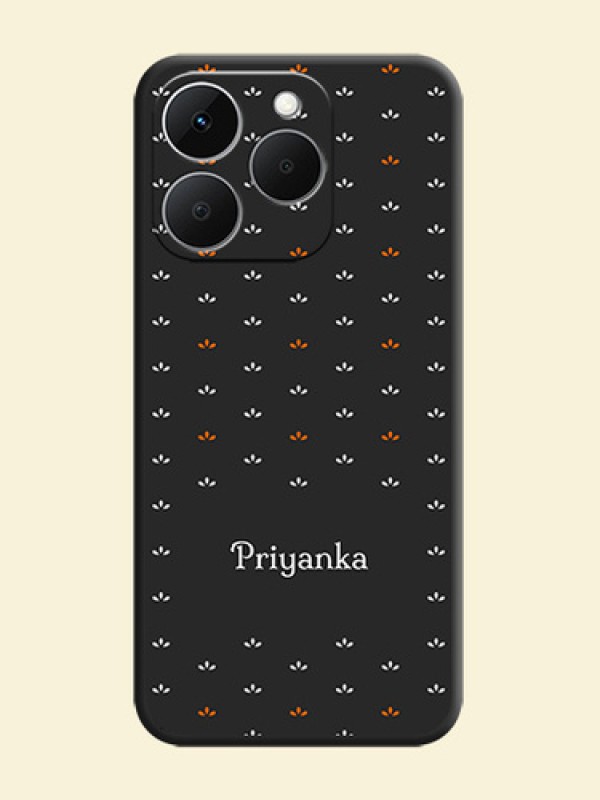 Simple Pattern With Custom Text On Space Black Custom Soft Matte Mobile Back Cover - Realme Narzo 90 5G