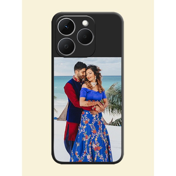Image Upload With Space Black Color On Custom Soft Matte Mobile Back Cover - Realme Narzo 90 5G