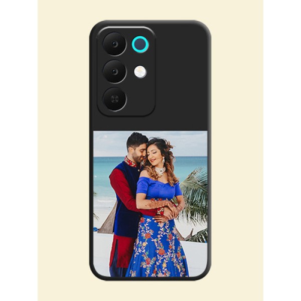 Image Upload With Space Black Color On Custom Soft Matte Mobile Back Cover - Realme Narzo 90x 5G