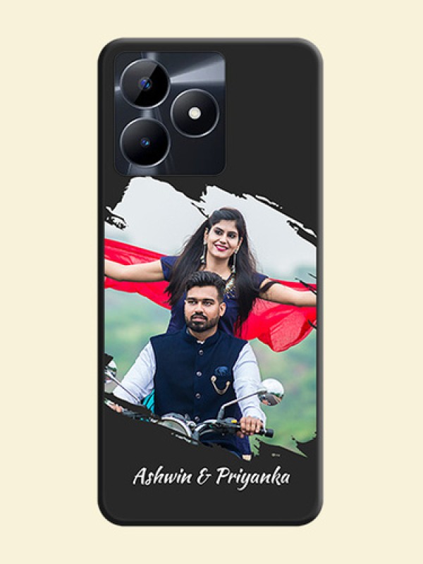 Grunge Brush Strokes - Photo on Space Black Soft Matte Back Cover - Realme Narzo N53