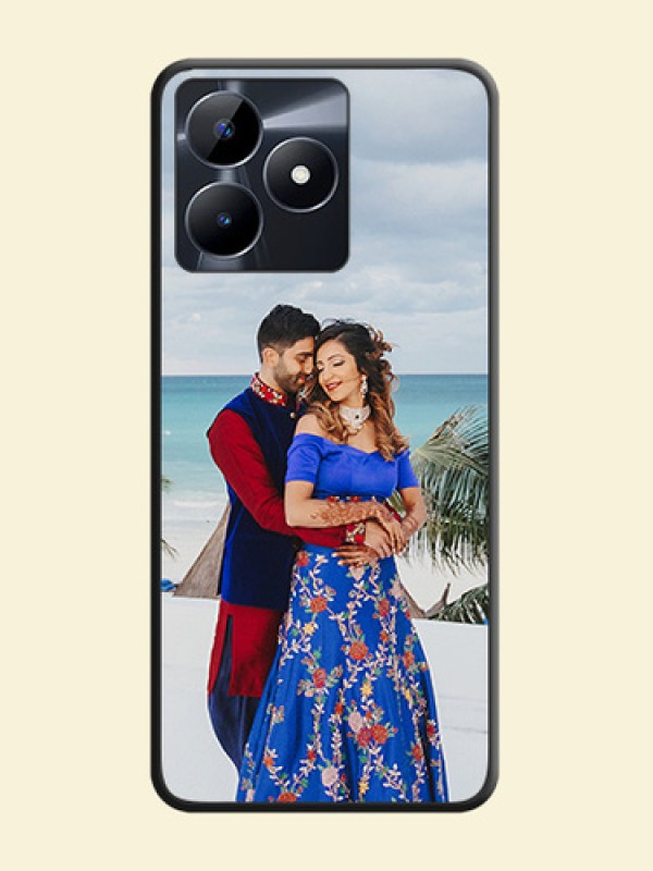 Full Single Pic Upload On Space Black Personalized Soft Matte Phone Covers - Realme Narzo N53
