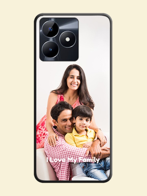Full Single Pic Upload With Text On Space Black Personalized Soft Matte Phone Covers - Realme Narzo N53