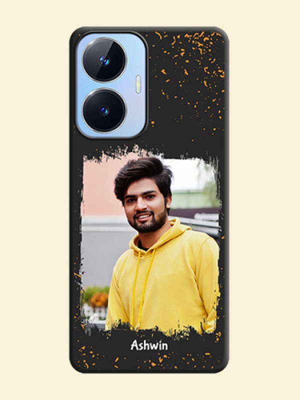 Spray Free Design on Photo on Space Black Soft Matte Phone Cover - Realme Narzo N55