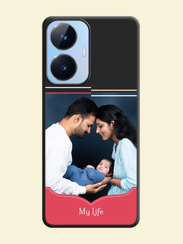 Classic Plain Design with Name on Photo on Space Black Soft Matte Phone Cover - Realme Narzo N55