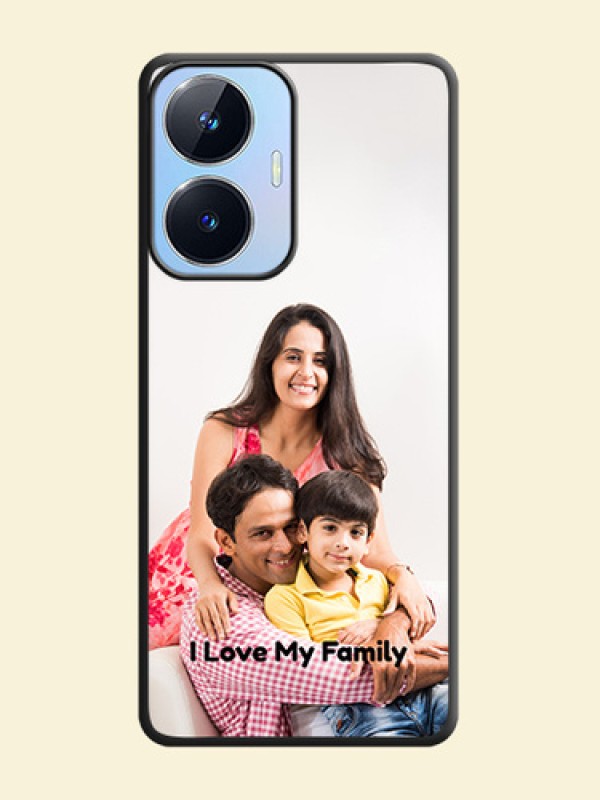 Full Single Pic Upload With Text On Space Black Personalized Soft Matte Phone Covers -Realme Narzo N55